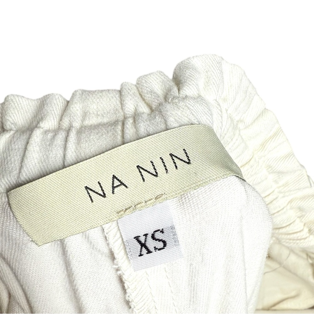 Na Nin Cream Cotton French Twill Cooper Wide Leg Balloon Cargo Pants XS - Picture 5 of 15